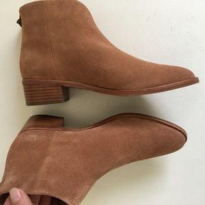 Soludos Women Ankle Bootie Brown Tan Suede Leather